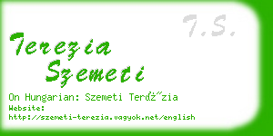 terezia szemeti business card